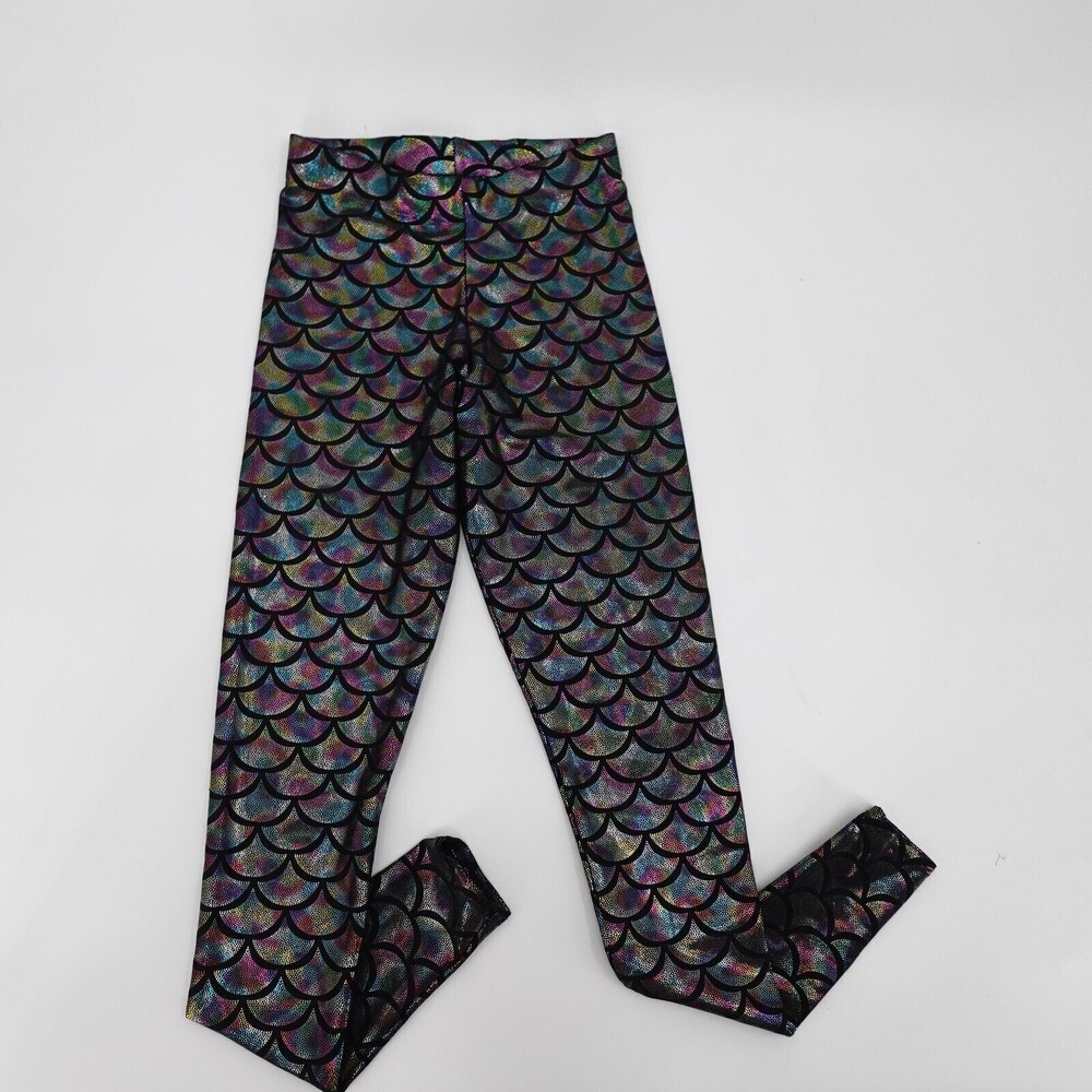 Black Milk Leggings Womens Small Multicolor Mermaid Scale Holographic Foil